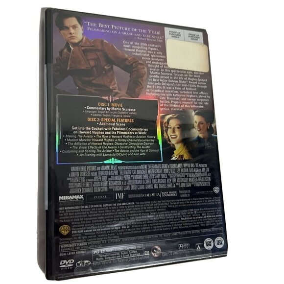 The Aviator Howard Hughes Aviation Movie Leonardo DiCaprio 2 Disc DVD PG13 New - Picture 2 of 3
